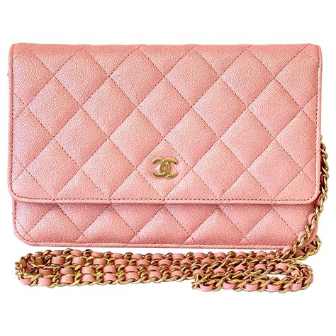 chanel pink iridescent wallet|chanel pink wallet price.